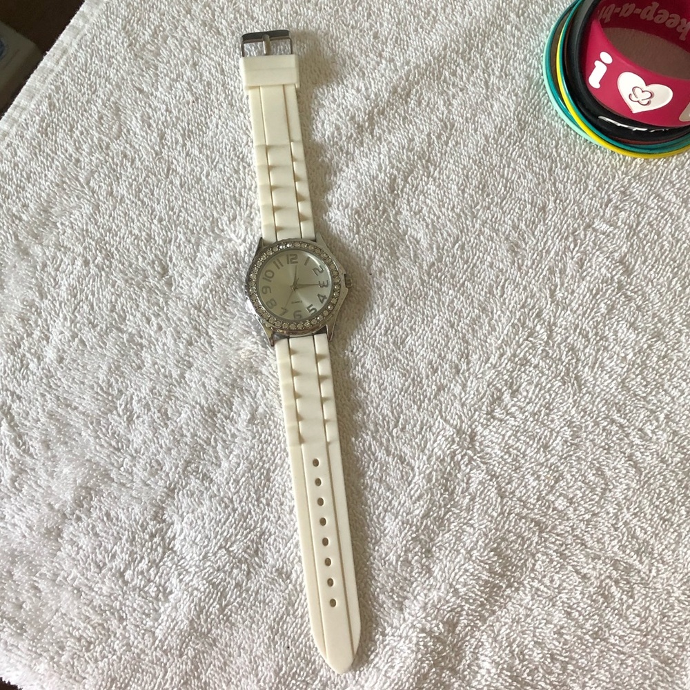 White silicone watch
